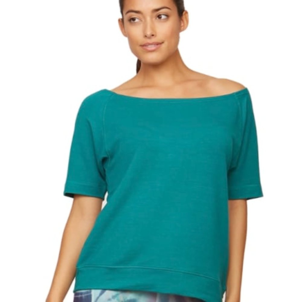 Green Boatneck top